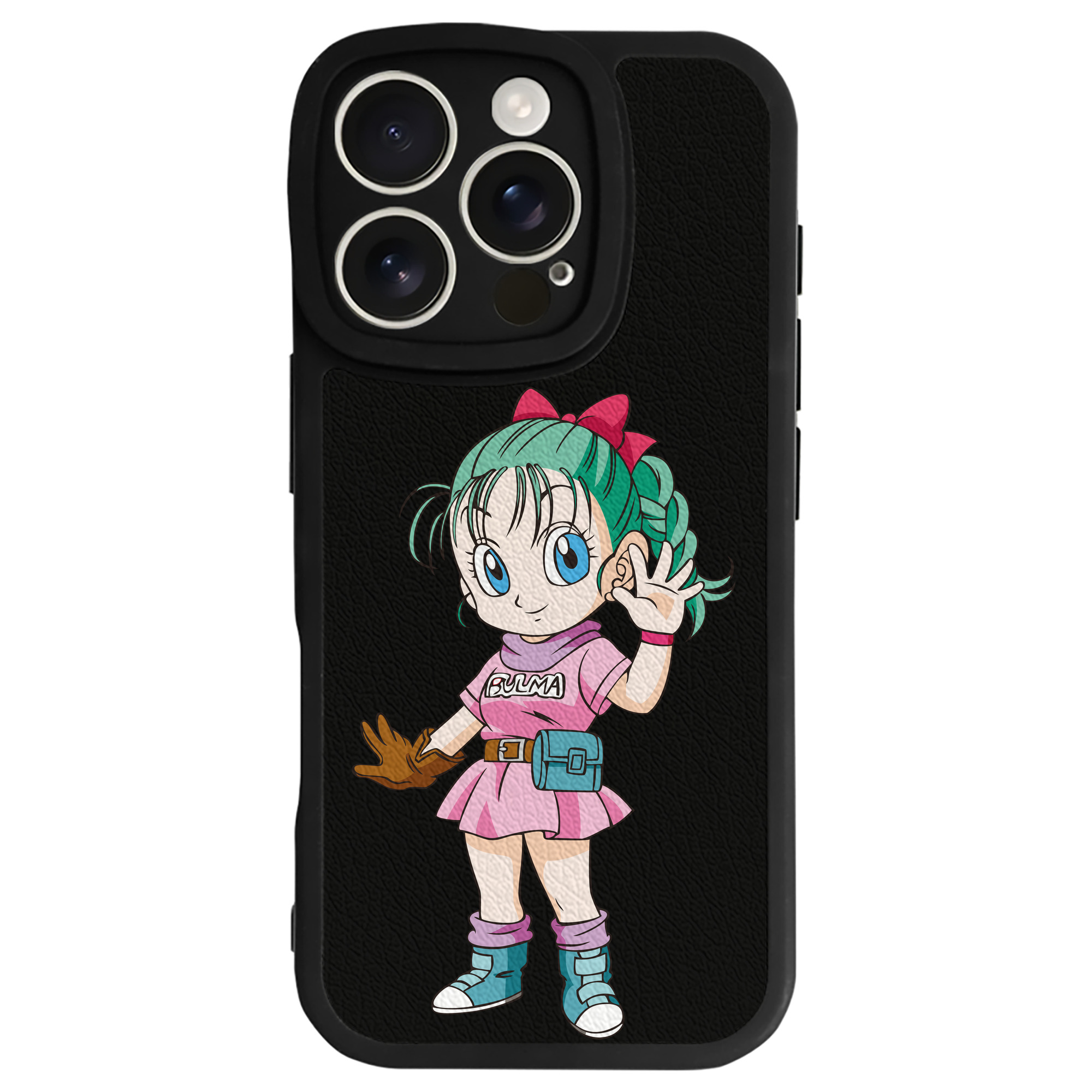 （画像用） ドラゴンボール ブルマ DRAGON BALL Bulma 【iPhone 16シリーズ対応】シリコンスマホケース（レザー調） 材質：シリコン